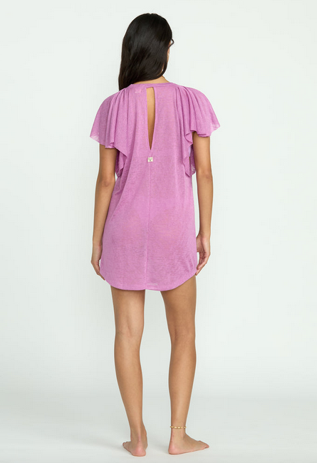 Out For Waves Coverup Dress - Bright Rose