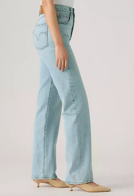 Ribcage Full Length Jeans - Blasted Stone Clean/Light Wash