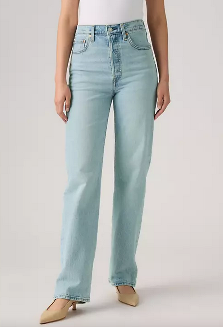 Ribcage Full Length Jeans - Blasted Stone Clean/Light Wash