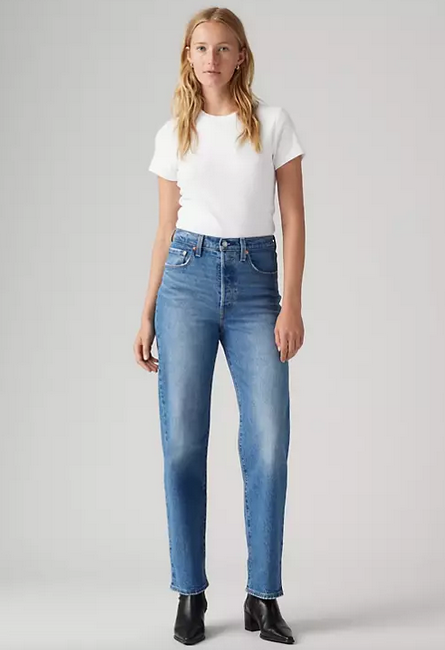 Ribcage Straight Ankle Jeans - Dance Around/Medium Wash