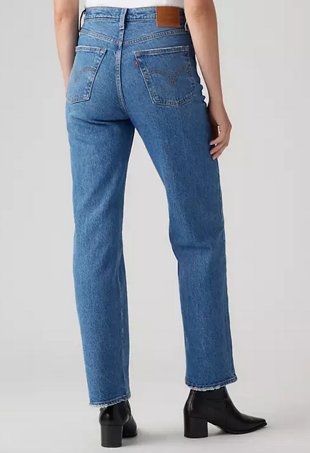 Ribcage Straight Ankle Jeans - Dance Around/Medium Wash