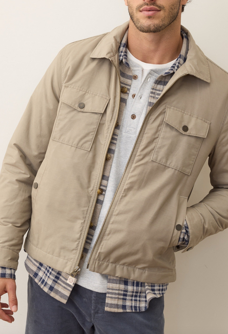 Reynolds Dry Wax Trucker Jacket - Vintage Khaki