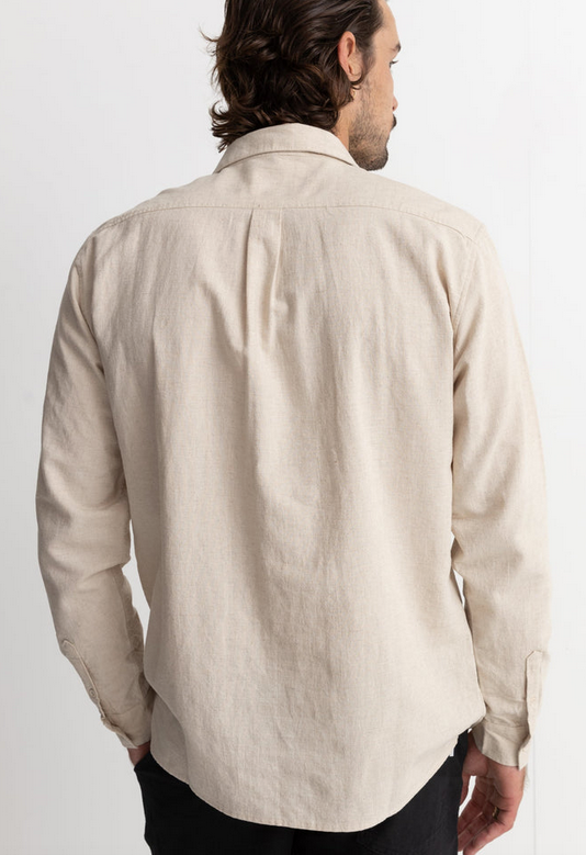 Classic Linen Ls Shirt - Sand