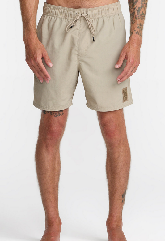 Crest Elastic 17" Swim Short - Covert Green