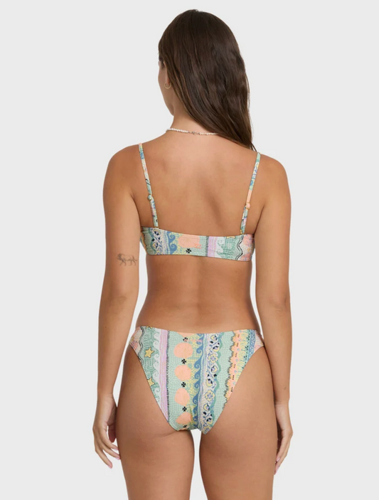 Tide Pool Maui Medium Bikini Bottoms - Light Blue Multi