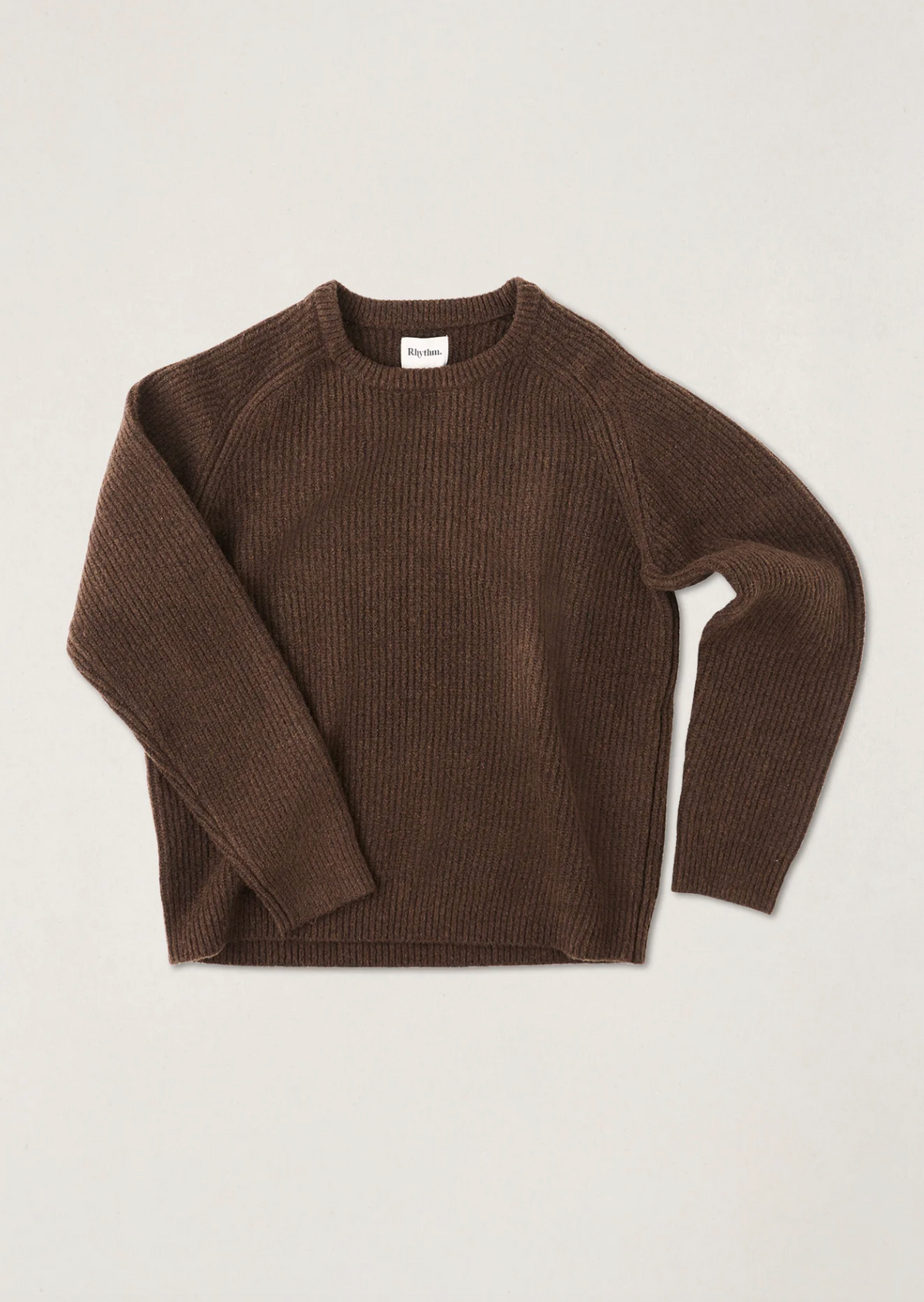 Vintage Waffle Knit Sweater - Chocolate