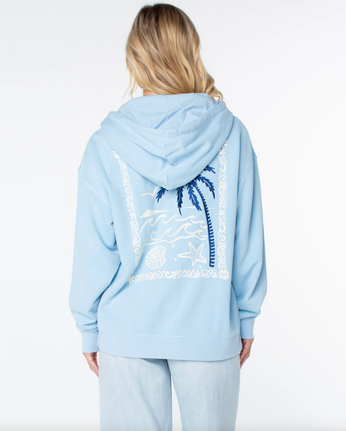 Wailea Hoodie - Cerulean Palm Poster