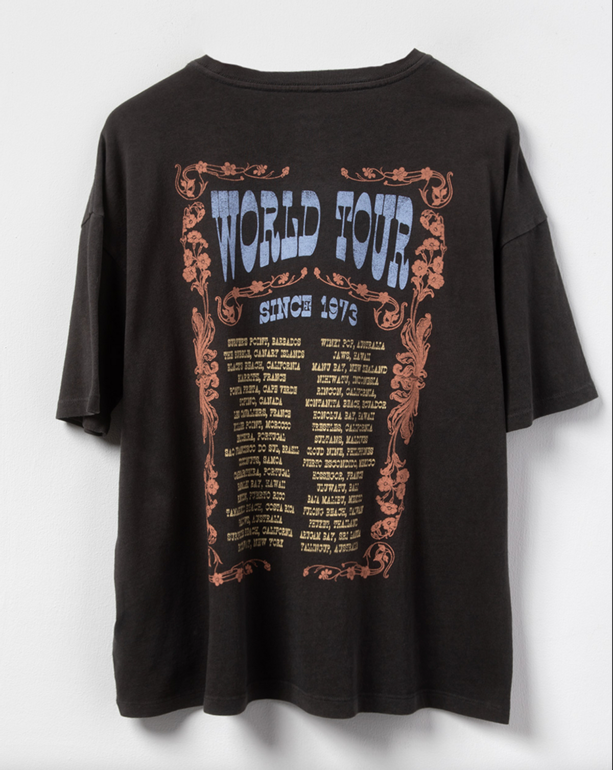 Walk With Us Womens Boyfriend Tee - Washed Black