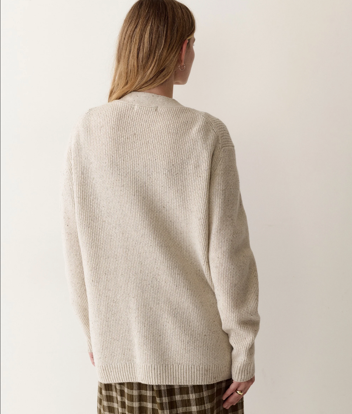 Merino Boyfriend Cardigan - Cream