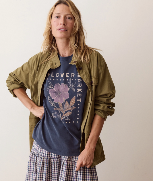 Dream Jersey Oversized Graphic Tee - Twilight
