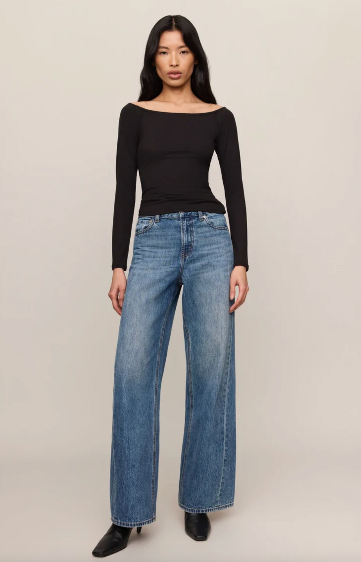 Sabrina Second Skin Top - Black