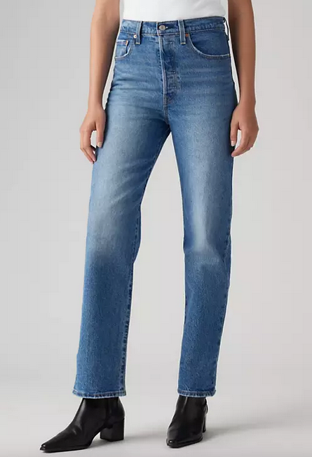 Ribcage Straight Ankle Jeans - Dance Around/Medium Wash