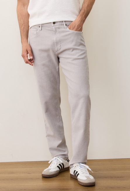 5 Pocket Flex Terry Slim Straight Pant - Light Grey