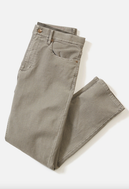 5 Pocket Flex Terry Slim Straight Pant - Olive