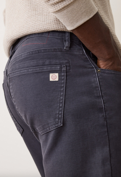 5 Pocket Flex Terry Slim Straight Pant - Faded Navy