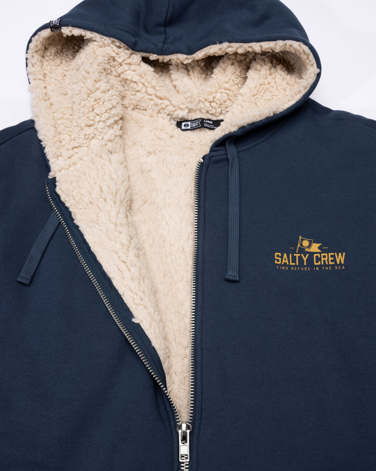 Coastal Sherpa Fleece Hoodie - Midnight Navy