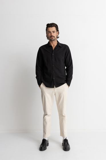 Classic Linin Long Sleeve Shirt - Black