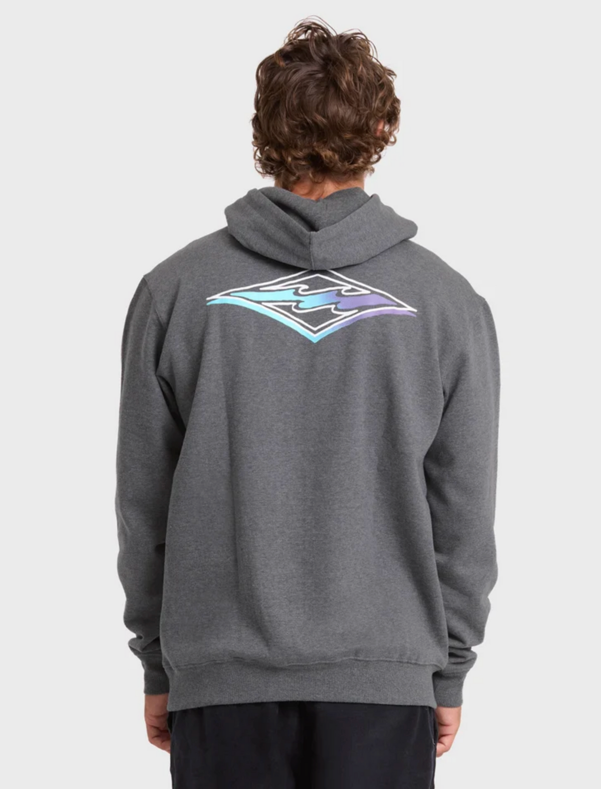 Crayon Wave Pullover Hoodie - Dark Gray Heather