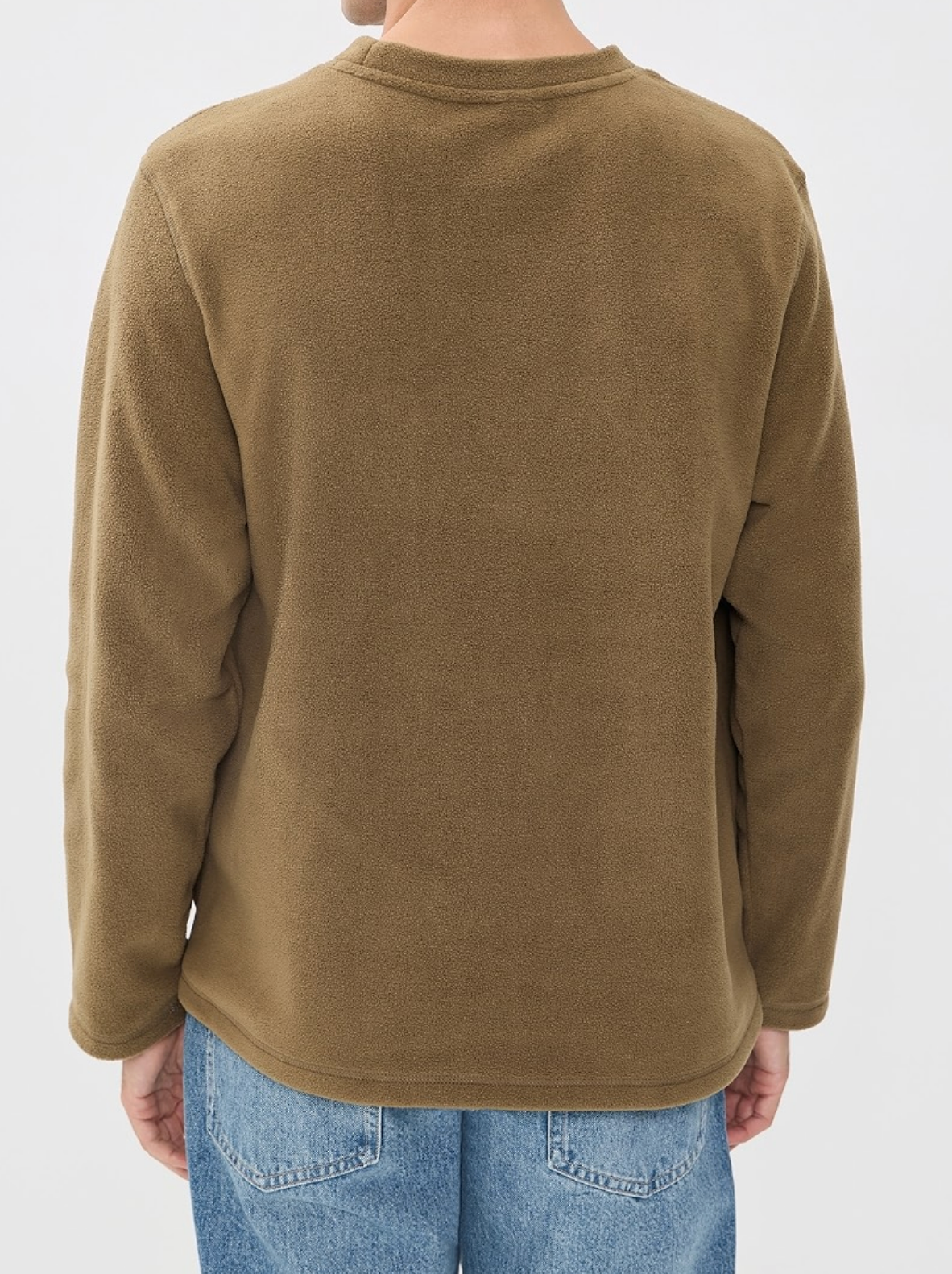 Rhythm Mens Sweatshirt Awake Polar Fleece - Camel
