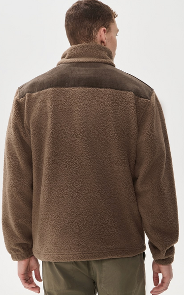 Rhythm Mens Sweatshirt Stables Half Zip - Taupe