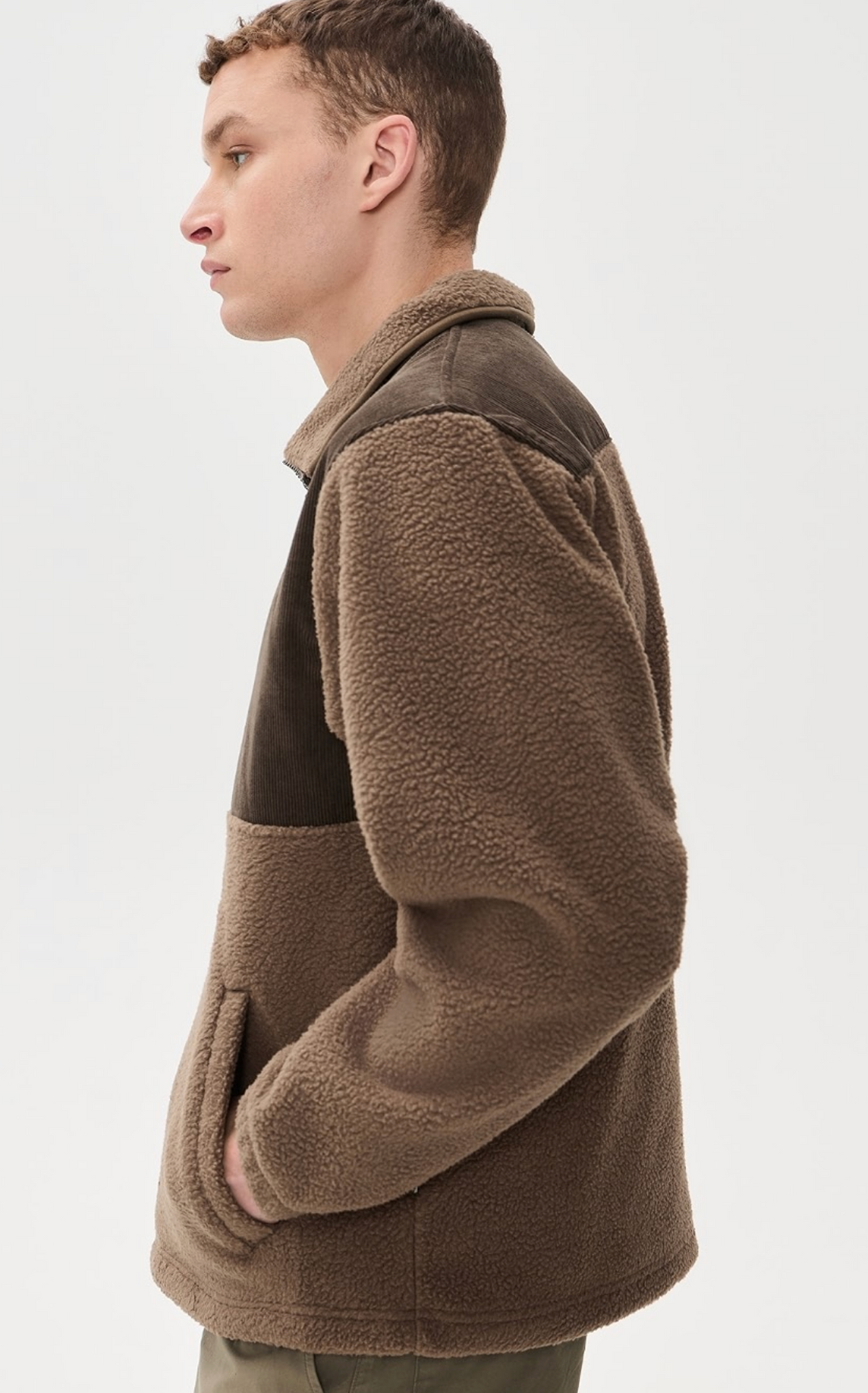 Rhythm Mens Sweatshirt Stables Half Zip - Taupe