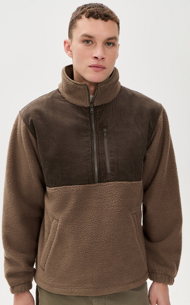 Rhythm Mens Sweatshirt Stables Half Zip - Taupe