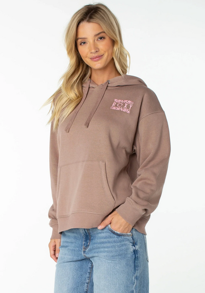 Roxy Womens Sweatshirt Wailea Hoodie - Ginger Snap Palm Poster
