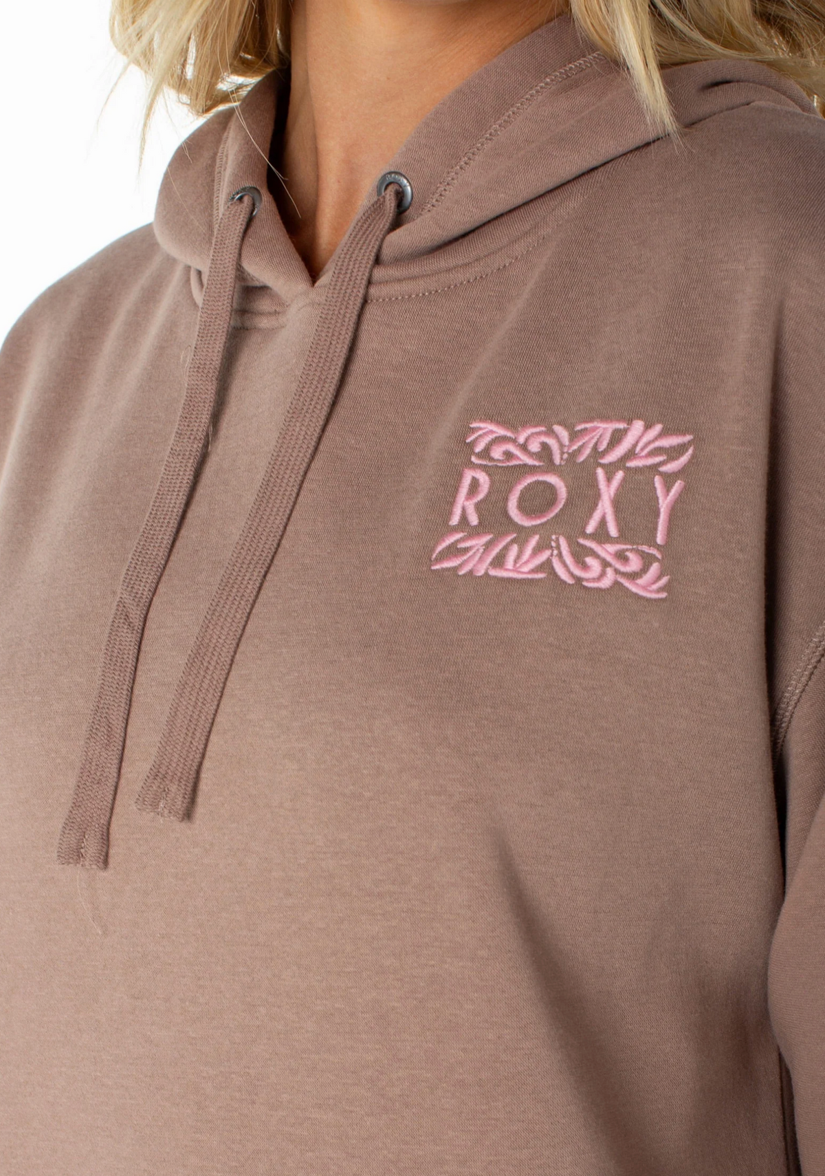 Roxy Womens Sweatshirt Wailea Hoodie - Ginger Snap Palm Poster