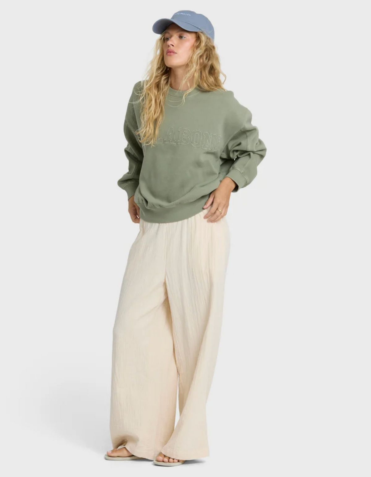 Follow Me Elastic Waist Pants - Dove
