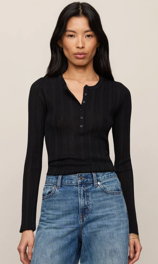 Rowena Fine Knit Sweater- Black