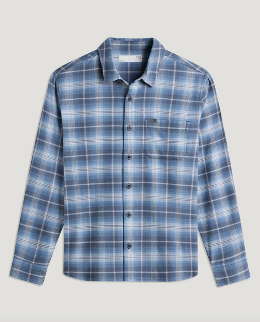 Men's Seawool Flannel Shirt - Storm Cloud Plaid