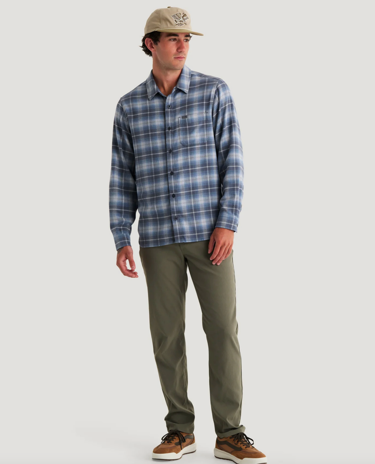 Men's Seawool Flannel Shirt - Storm Cloud Plaid