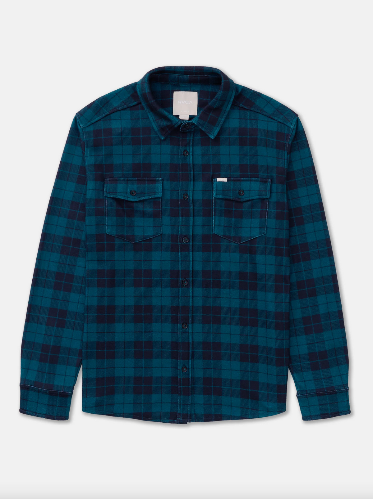 VAcancy Flannel Long Sleeve Shirt - RVCA Black