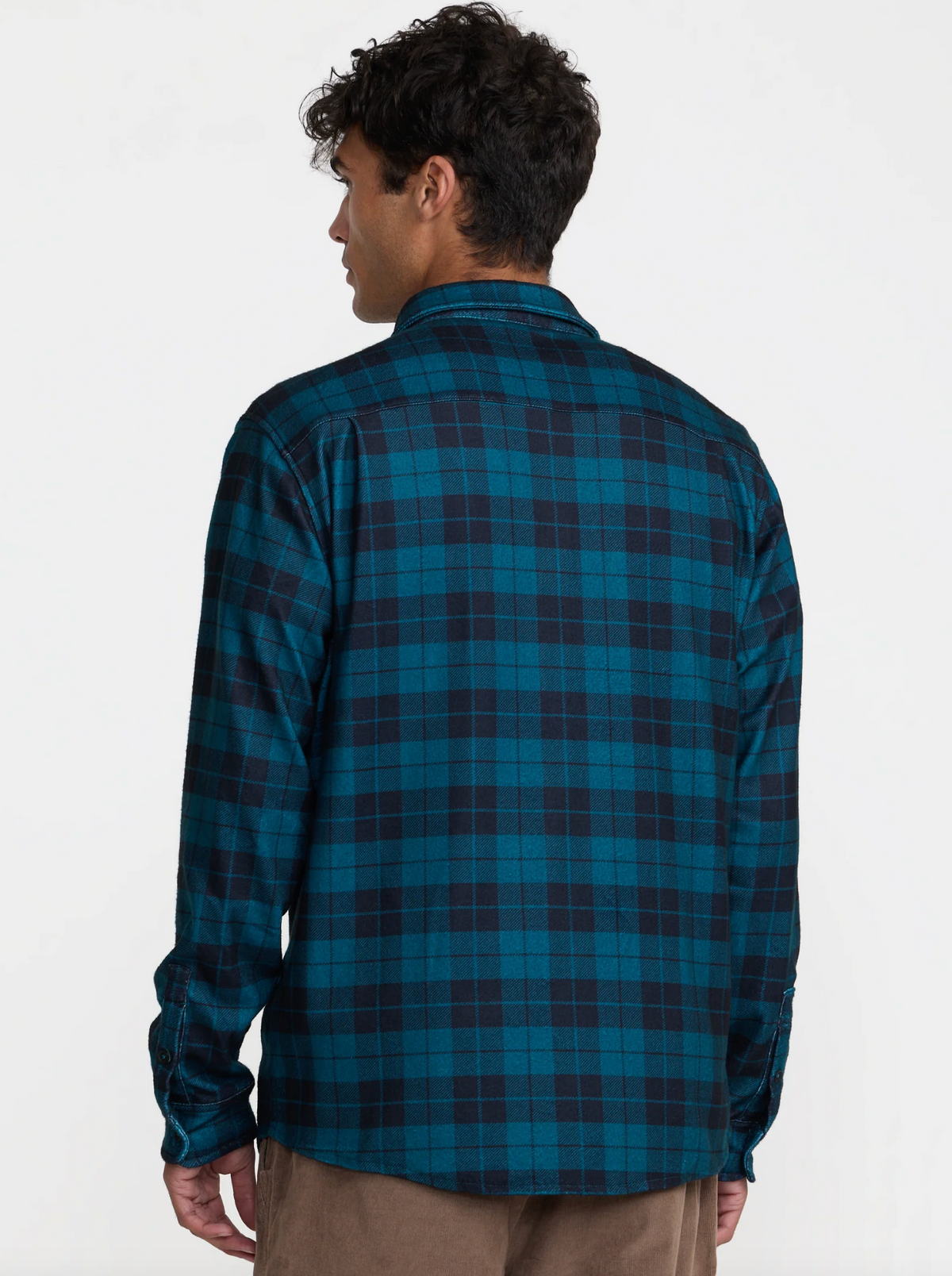 VAcancy Flannel Long Sleeve Shirt - RVCA Black