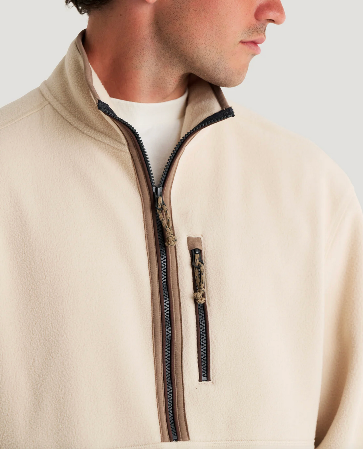 Men's Ashridge Fleece Half Zip - French Oak