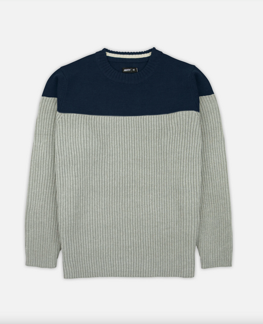 Knox Rib Sweater -  Light Grey