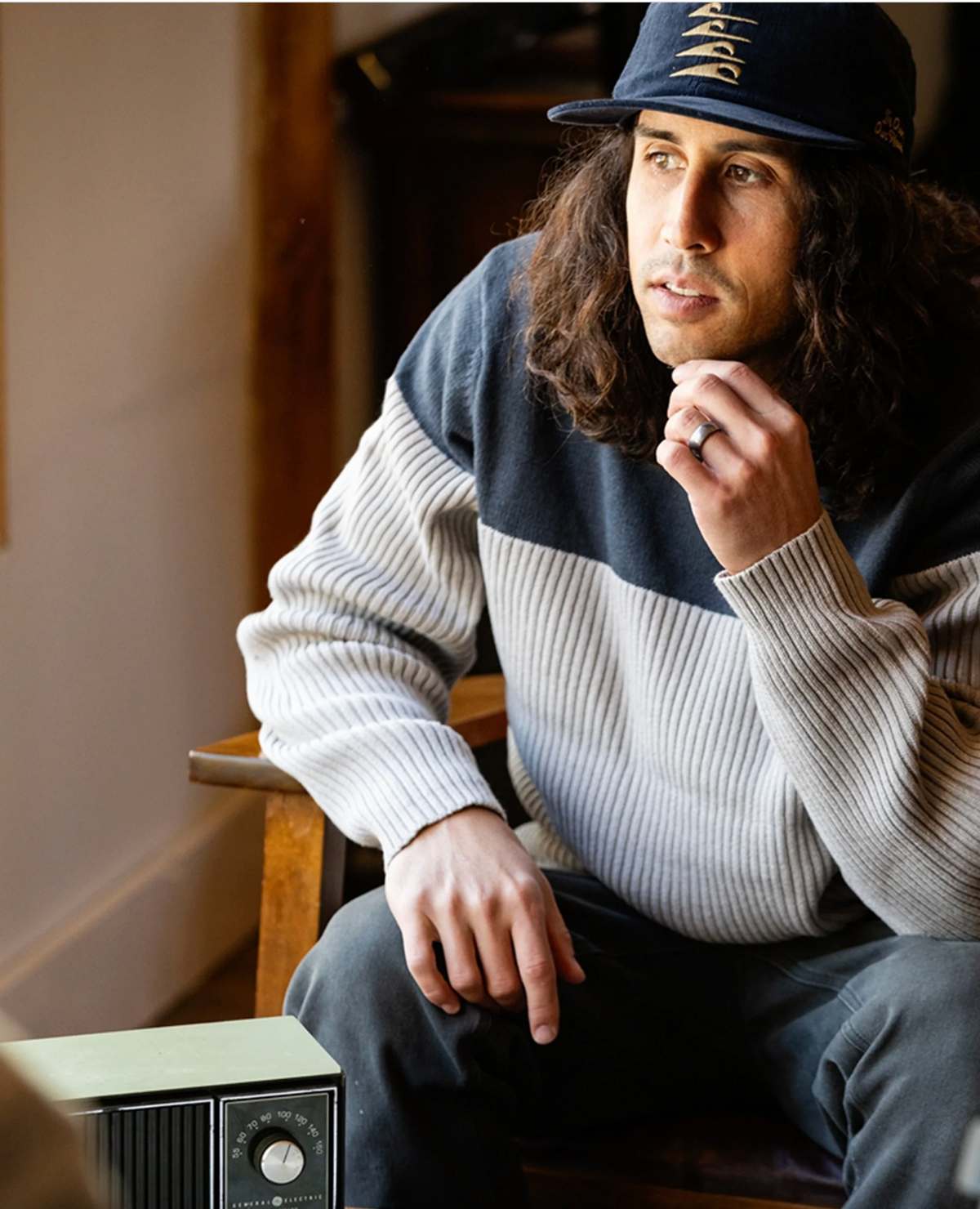 Knox Rib Sweater -  Light Grey