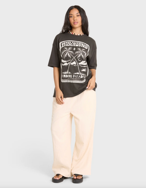 Tropical Filmore Short Sleeve Knit Graphic T-Shirt - Off Black