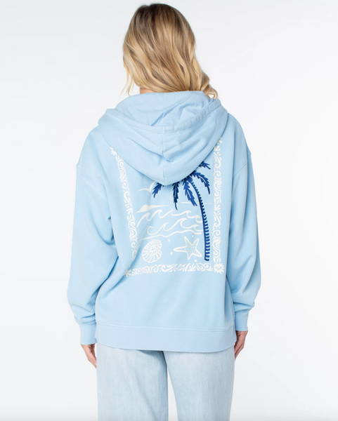 Wailea Hoodie - Cerulean Palm Poster