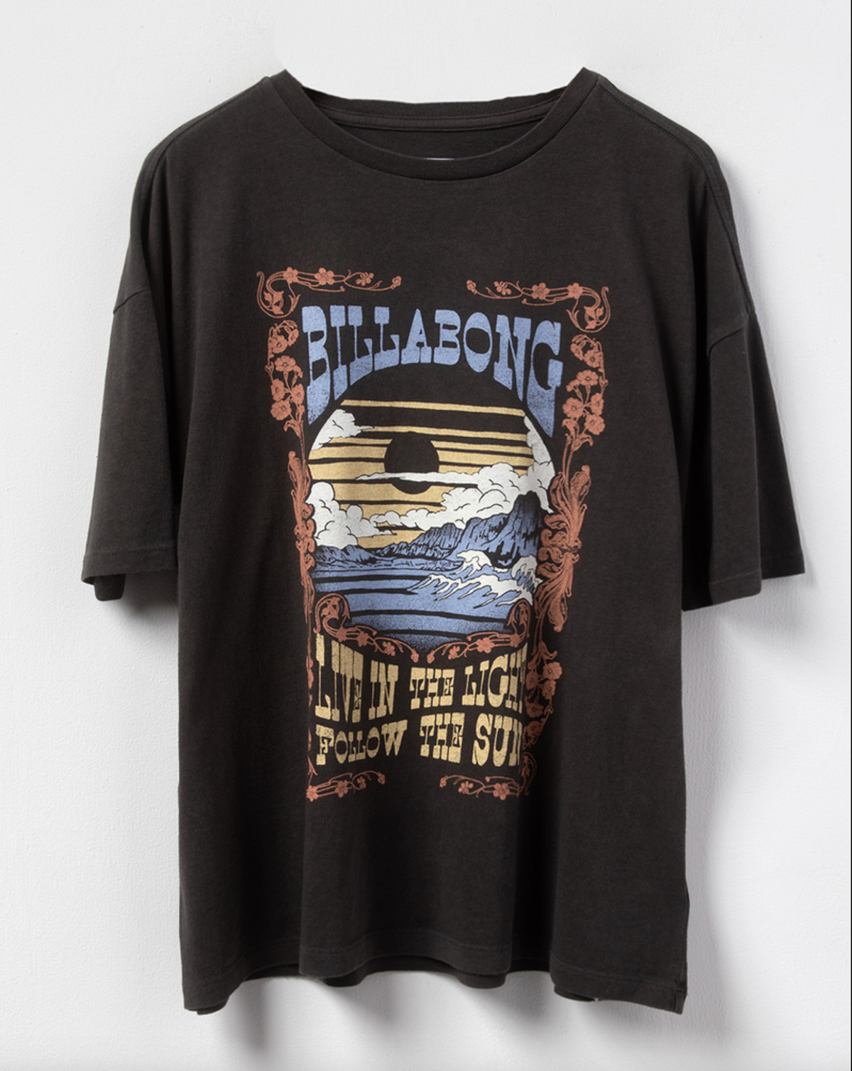 Walk With Us Womens Boyfriend Tee - Washed Black