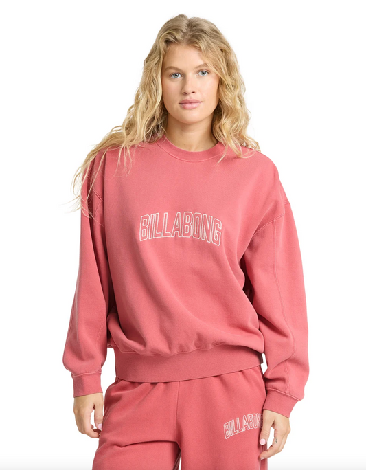 Vibes Kendall Crew Fleece - Mineral Red