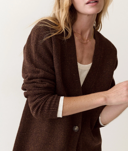 Merino Boyfriend Cardigan - Timber