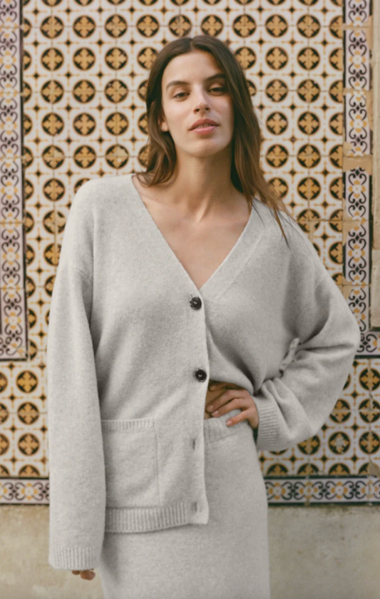 Cozy Moment Cardigan - Feather Grey