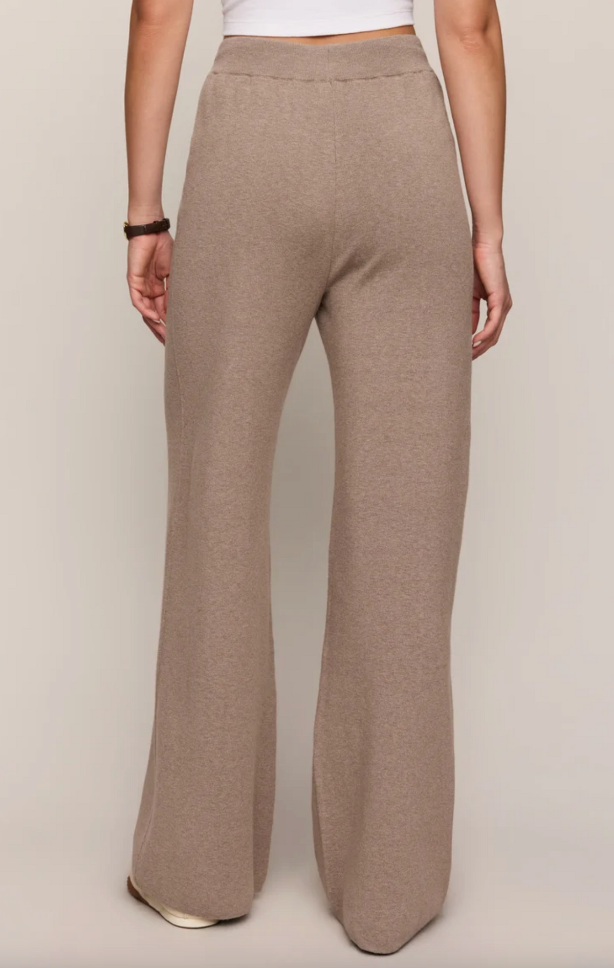 Take It Easy Wide Leg Sweater Pant - Heather Ash