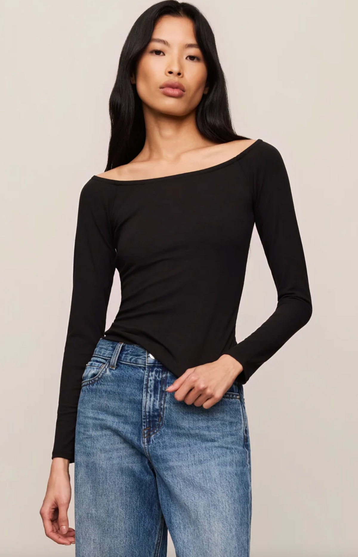 Sabrina Second Skin Top - Black