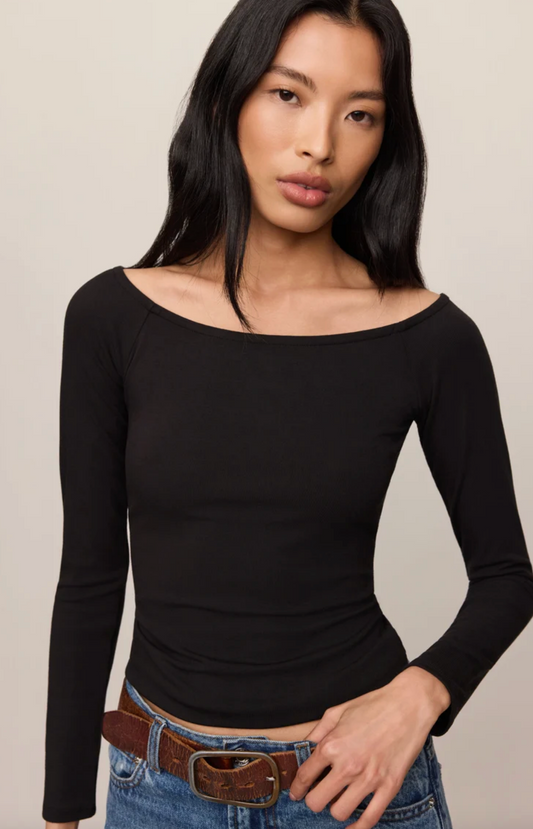 Sabrina Second Skin Top - Black